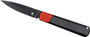 COBRATEC GIDEON HIDDEN RELEASE - 3" BLACK/RED ALUMINUM D2 BLADE