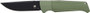COBRATEC VIPER AUTO FOLDER - 3.12" OD GREEN/STN D2 BLK BLD