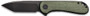CIVIVI KNIFE ELEMENTUM 2.96" - GREEN MICARTA/BLACK D2 CLAM PK