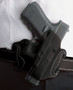 DESANTIS MINI SLIDE HOLSTER - OWB RH LEATHER 1911 BLACK