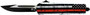 TEMPLAR KNIFE LARGE OTF BACK - THE RED 3.5" BLK DROP POINT