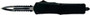 TEMPLAR KNIFE LARGE OTF BLACK - RUBBER 3.5" BLACK DAGGER SRRTD