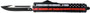 TEMPLAR KNIFE SLIM OTF BACK - THE RED 3.1" BLK DROP POINT