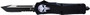 TEMPLAR KNIFE LARGE OTF FALLEN - 3.5" BLACK TANTO SERRATED
