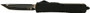 TEMPLAR KNIFE SLIM OTF BLACK - RUBBER 3.1" BLACK TANTO