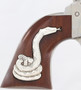CIMARRON MAN W/NO NAME 357 MAG - FRONTIER 4.75" SILVER SNAKE