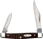 CASE KNIVES JIGGED BROWN - SYNTHETIC SMALL PEN