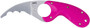CRKT BEAR CLAW 2.39" PINK W/ - VEFF SERRATIONS BELT CLIP