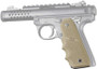 HOGUE GRIPS RUGER 22/45 MKIV - RUBBER GRIPS/FINGER GROOVE FDE
