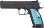 CZ TS2 SA 9MM FS 20RD - BLACK POLYCOAT BLUE GRIP