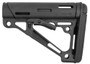 Hogue 15050 OverMolded Collapsible Buttstock Black OverMolded Rubber Black for AR15, M16, M4 with Commercial Tube (Tube Not Included)