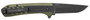 Outdoor Edge VX430BC Razor VX4  3" Folding Plain Black/Green