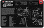 TekMat TEKR17SIGP250 Sig Sauer P250 Cleaning Mat Black/White Rubber 11"x17" Sig Sauer P250 Parts Diagram