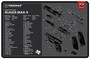 TekMat TEKR17RUGERMAX9 Ruger Max 9 Cleaning Mat Black/White Rubber 11"x17" Ruger Max 9 Parts Diagram