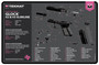 TekMat TEKR17GLOCKG3PNK Glock Gen 3 Cleaning Mat Pink Rubber 11"x17" Glock Gen 3 Parts Diagram
