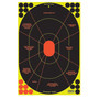 Birchwood Casey 34655 Shoot-N-C Reactive Target Self-Adhesive Paper Black/Yellow/Red 12"x18" Oval Silhouette 5 Pack