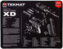 TekMat TEKR20XD Springfield Armory XD Ultra 20 Cleaning Mat Black/White Rubber 15"x20" Springfield Armory XD Parts Diagram