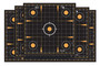 EZ-Aim 1531410 Splash Reactive  Self-Adhesive Paper Black/Orange 12"x12" Sight-In Grid 10 Pack