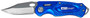 AccuSharp 701C Sport  3" Folding Plain Stainless Steel Blade/Blue Anodized Aluminum Handle Includes Belt Clip