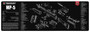 TekMat TEKR36HKMP5 MP5 Cleaning Mat Black/White Rubber 12"x36" HK MP5 Parts Diagram