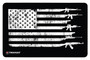 TekMat TEK42GFUSA USA Gun Flag Door Mat Black/White Rubber 25"x42"