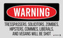TekMat TEK42TRESPASSERS Trespassers Will Be Shot Door Mat Multi-Color Rubber 25"x42"