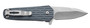 Camillus 19399 Wedge  2.25" Folding Spear Point Plain Silver Carbonitride Titanium 420 Stainless Steel Blade, Blue Textured GFN Handle