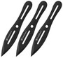 Smith & Wesson Knives SWTK8BCP Bullseye Throwing Knives 4.26" Fixed Plain Black Oxide 2Cr13MoV SS Blade, Black Stainless Steel Handle, Includes Sheath, 8" OAL, Set of 3