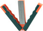 AccuSharp 077C Paddle Sharpener Folding Fine, Coarse Diamond Sharpener Gray/Orange Overmolded Rubber Handle