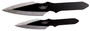 Uzi Accessories UZKTRW002 Throwing Knives  Fixed Spear Point Plain Black Stainless Steel Blade Black Stainless Steel Handle Includes