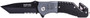 Humvee Adventure Gear HMVKTR08 Humvee Recon Folding Plain/Serrated Black Stainless Steel Blade, Black/GrayHandle
