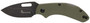 Browning 3220504 Hidden Hollow  EDC Small 2.25" Folding Drop Point Plain Black Oxide Stonewashed D2 Steel Blade, OD Green G10 Handle