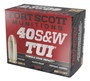 Fort Scott Munitions 400125SCV Tumble Upon Impact (TUI)  40S&W 125gr Solid Copper Spun 20 Per Box/25 Case