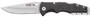 S.O.G SOGFF1001C Salute Mini 3.10" Folding Clip Point Plain Bead Blasted 8Cr13MoV SS Blade Black G10 Handle Includes Pocket Clip