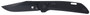 CobraTec Knives CTNAJBLK Naja  3.50" Folding Plain Black Powder Coated D2 Steel Blade, 4.75" Black G10 Scales Handle