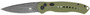 CobraTec Knives ODGDIABLOAUTO Diablo  3.50" Folding Black Stonewashed D2 Steel Blade, 4.75" OD Green Textured G10 Scales Handle