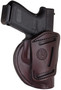 1791 Gunleather 4WH5SBRR 4-Way  IWB/OWB 05 Signature Brown Leather Belt Clip Fits S&W M&P/Springfield XD/Glock 17/HK VP9