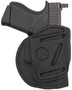 1791 Gunleather 4WH3SBLL 4-Way  IWB/OWB Size 03 Stealth Black Leather Belt Clip Compatible w/Glock 26/Ruger LC9/S&W M&P Shield/2.0 9/40 Left Hand