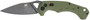 CobraTec Knives ODGAFRYK Ryker  3.75" Folding Plain Black Stonewashed D2 Steel Blade, 5" OD Green Textured G10 Handle
