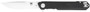 CobraTec Knives CTMONBLK Monarch  3.50" Folding Plain Satin D2 Steel Blade, 4.75" Black G10 Handle