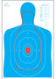 Action Target RCB27EQ100 Qualification B-27E & FBI Q Combo Silhouette Hanging Paper 23" x 35" Blue/White 100 Per Box