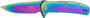 Kershaw 2044RBW Outcome  2.80" Folding Drop Point Plain Polished Rainbow PVD 8Cr13MoV SS Blade, Polished Rainbow PVD Stainless Steel Handle