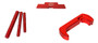 Cross Armory CRGOKRD 3 Piece Kit  Extended Compatible w/Glock Gen1-3 Red Anodized Steel/Aluminum