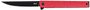 CRKT 7097RK CEO Flipper EDC 3.35" Folding Plain Black EDP AUS-8A SS Blade, Red GRN Handle