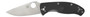 Spyderco C122PBK Tenacious Lightweight 3.39" Folding Plain Satin 8Cr13MoV SS Blade/Black Bi-Directional Texturing FRN Handle Includes Pocket Clip