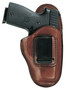 Bianchi 19221 100 Professional  IWB Size 01 Tan Leather Belt Clip Fits Ruger LCR/S&W J Frame 2" Left Hand