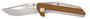 Camillus 19196 Sevens  2.75" Folding Plain Silver AUS-8 Carbonitride Titanium Blade, Desert Tan/SS G10/SS Handle