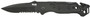 S.O.G SOGFF25CP Escape  3.40" Folding Clip Point Part Serrated Black Hardcased 9Cr18MoV SS Blade Black Anodized Aluminum Handle Includes Belt Clip