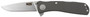 S.O.G SOGTWI8CP Twitch II 2.65" Folding Drop Point Plain Satin AUS-8A SS Blade Gray Anodized Aluminum Handle Includes Belt Clip
