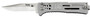 S.O.G SOG-SJ31-CP SlimJim  3.18" Folding Clip Point Plain Satin AUS-8A SS Blade Bead Blasted 420 Stainless Steel Handle Includes Belt Clip